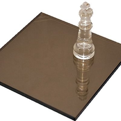 Bronze tinted mirror glass