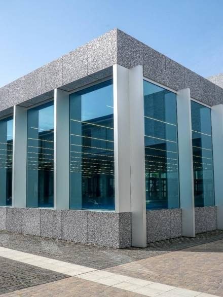 Commercial glass office frontage