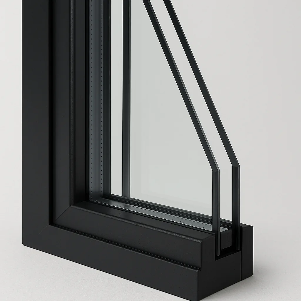 Two-pane double glazed sealed unit with spacer bar