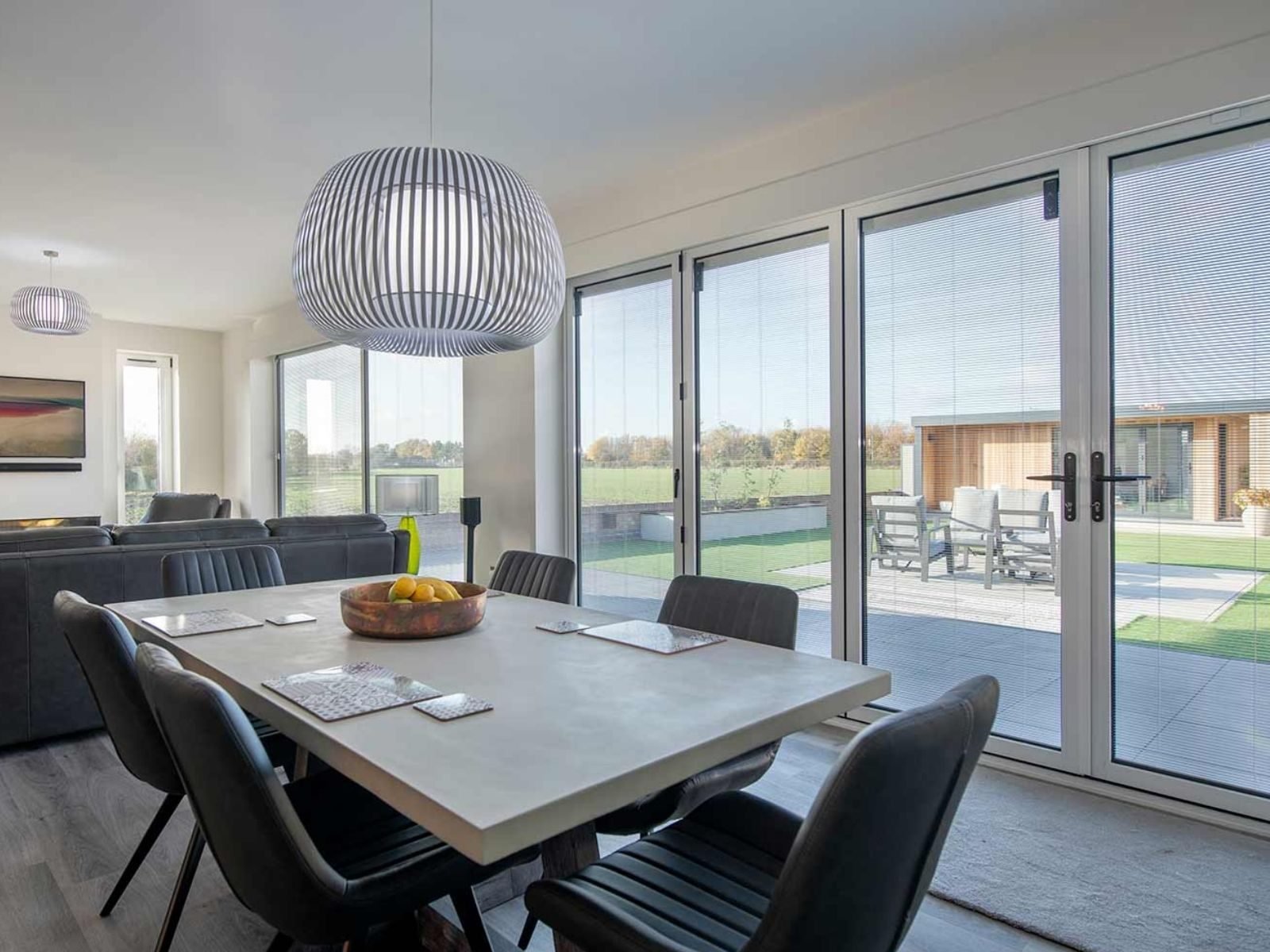 Electric remote-operated integral blinds
