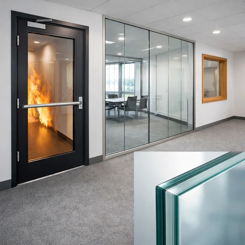 Fire-rated glazed screen