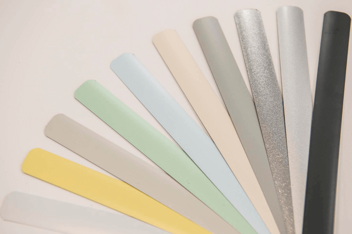 Integral blind slat colour palette