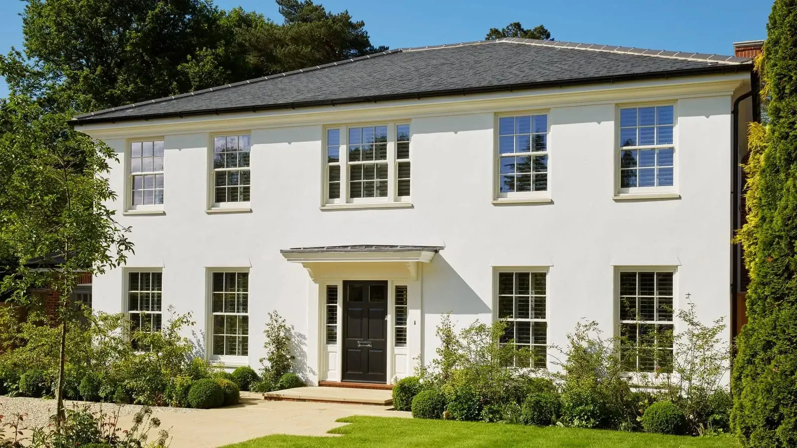 Sliding sash windows on a period property